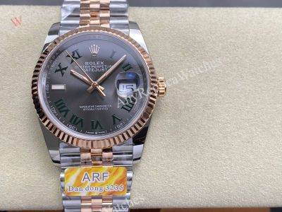 AR Factory Rolex Datejust Dandong 3235 Movement 36mm Grey Face TT RG Band Watch